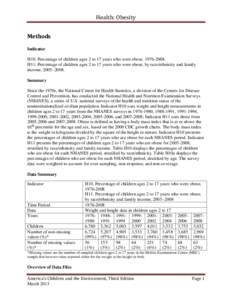 Nutrition / Body shape / Biology / Medical signs / Health research / National Health and Nutrition Examination Survey / Body mass index / Health / Medicine / Obesity