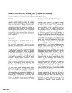 Systematic errors in waveform inversions caused by variable receiver coupling  Hansruedi Maurer*, Stewart, A. Greenhalgh, Edgar Manukyan, Stefano Marelli, Alan, G. Green, Institute of Geophysics, ETH Zurich, Switzerland,