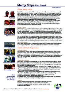 Mercy Ships Fact Sheet About Mercy Ships Ali, Sierra Leone Cleft Lip Repair