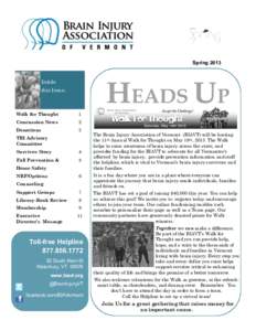 Spring[removed]HEADS UP Inside this Issue: