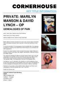 PRIVATE: MARILYN MANSON & DAVID LYNCH – OP