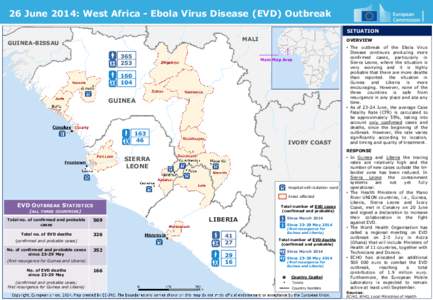 26 June 2014: West Africa - Ebola Virus Disease (EVD) Outbreak SITUATION MALI  GUINEA-BISSAU