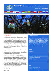 Newsletter - Calibrated for Creative Communications Vol. 10, no. 1, Spring 2012 Chirps of Spring  I