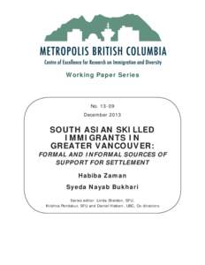 Working Paper Series  No[removed]December[removed]SOUTH ASIAN SKILLED