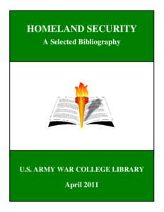 Homeland Security: A Selected Bibliography