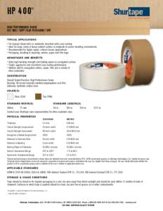 HP 400  ® High Performance Grade Hot melt bopp film packaging tape