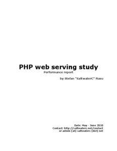 PHP web serving study Performance report