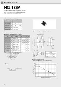 GaAs Hall Element  HG-186A Shipped in packet-tape reel(4,000pcs per reel) Notice : It is requested to read and accept 