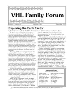 VHL Family Forum Volume 5, Number 4 ISSN[removed]December 1997