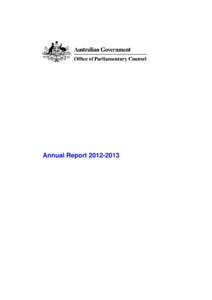 Annual Report[removed]  ISSN[removed]With the exception of the Commonwealth Coat of Arms and where otherwise noted, all material presented in this publication is provided under a Creative