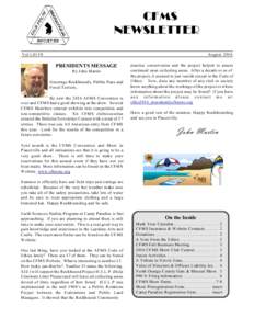 CFMS NEWSLETTER Vol LIII #8 August 2016