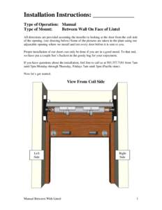 Microsoft Word - Manual Between With Lintel.doc