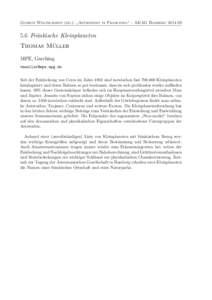 Gudrun Wolfschmidt (ed.): „Astronomy in Franconia“ – AKAG Bamberg[removed]Fränkische Kleinplaneten Thomas Müller MPE, Garching [removed]