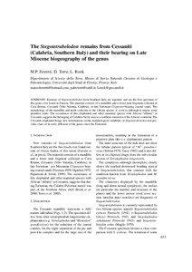 The Stegotetrabelodon remains from Cessaniti (Calabria, Southern Italy) and their bearing on Late Miocene biogeography of the genus