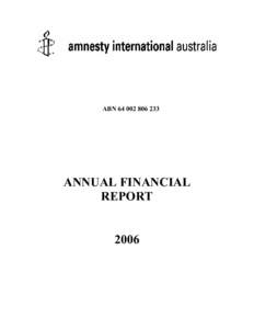 ABN[removed]ANNUAL FINANCIAL REPORT 2006
