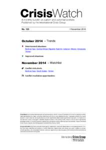 No[removed]November 2014 October 2014 – Trends  Deteriorated situations