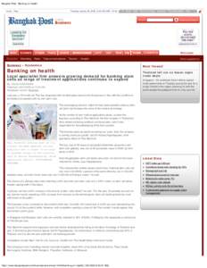 Bangkok Post : Banking on health