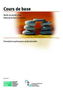 Cours de base Mardi 26 janvier 2016 Hôtel de la Paix à Lausanne Formation en prévoyance professionnelle