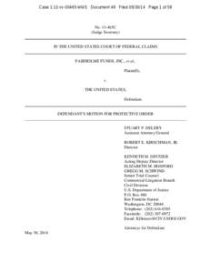 Case 1:13-cv[removed]MMS Document 49 Filed[removed]Page 1 of 58  No. 13-465C (Judge Sweeney)  IN THE UNITED STATES COURT OF FEDERAL CLAIMS