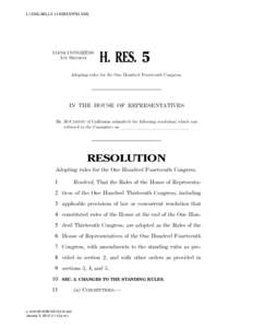 L:\XML\BILLS-114HRES5PIH.XML  114TH CONGRESS 1ST SESSION  H. RES. 5