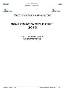 8ème CMAS WORLD CUP[removed]FFESSM CMAS