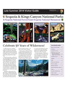 Late Summer 2014 Visitor Guide  National Park Service U.S. Department of the Interior  Sequoia & Kings Canyon National Parks