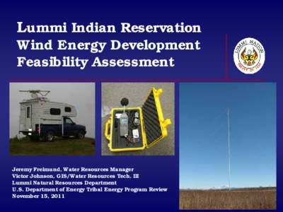 Lummi Indian Reservation Wind Energy Development Feasibility Assessment