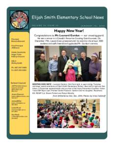 Elijah Smith Elementary School News V O L U M E 1 6  I S S U E