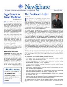 Newsletter of the International Society of Travel Medicine  Legal Issues in Travel Medicine KarlNeumann,MD,FAAP