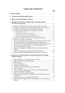 TABLE OF CONTENTS Page Executive Summary ………………………………………………………………….…….1 1.  Introduction and Background of Report ……………………………………………7
