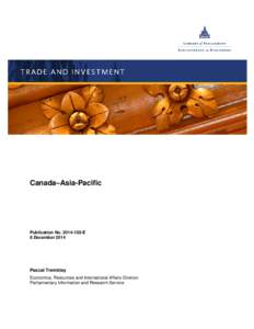 Canada–Asia-Pacific  Publication NoE 8 DecemberPascal Tremblay