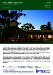 ROYAL PERTH GOLF CLUB  CLIENT Royal Perth Golf Club