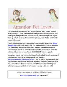 Pets / Pet / Condominium