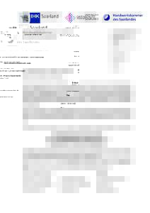 R  Industrie- und Handelskammer des Saarlandes │ 66104 Saarbrücken Ihre Zeichen/Nachricht vom