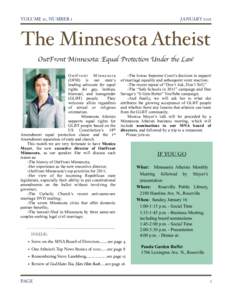 VOLUME 21, NUMBER 1 JANUARYThe Minnesota Atheist
