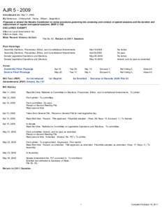 Legislative History for Assembly Joint Resolution 5 from the 75th Session