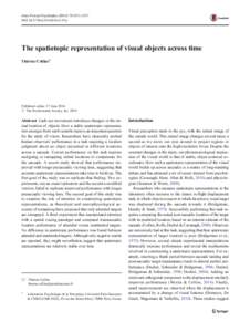 Atten Percept Psychophys:1531–1537 DOIs13414y The spatiotopic representation of visual objects across time Thérèse Collins 1