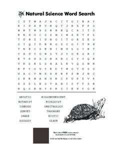 Natural Science Word Search C Z  T