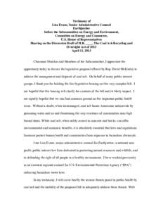 Microsoft Word - Evans Testimony Subcommittee 041113fnl.docx