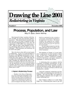 Drawing the Line 2001 Redistricting in Virginia Number 1  December 2000