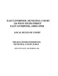 EAST LIVERPOOL MUNICIPAL COURT