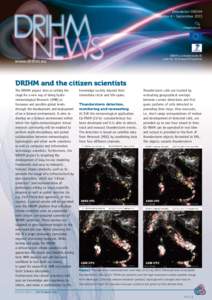 Newsletter DRIHM Number 4 - September 2013 DRIHM is co-funded by the EC under the 7th Framework Programme