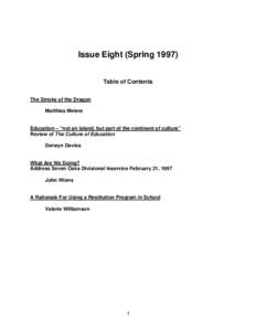 Issue Eight (Spring 1997)