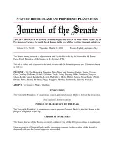 State governments of the United States / M. Teresa Paiva-Weed / Government / Donna Nesselbush / United States Senate / Joseph A. Montalbano / Rhode Island General Assembly / Rhode Island Senate / Rhode Island
