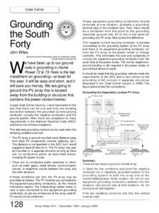 Code Corner  Grounding the South Forty John Wiles