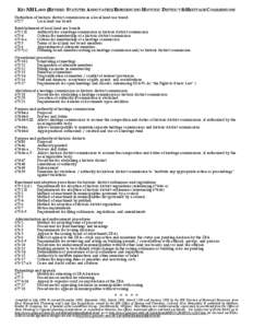 KEY NH LAWS (REVISED STATUTES ANNOTATED) REFERENCING HISTORIC DISTRICT & HERITAGE COMMISSIONS Definition of historic district commission as a local land use board 672:7 Local land use board Establishment of local land us