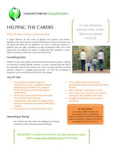       HELPING  THE  CARERS   With  Dr  Rosie  Helyar  &  Deanne  Jade  