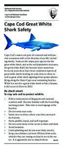 National Park Service U.S. Department of the Interior Cape Cod National Seashore www.nps.gov/caco  Cape Cod Great White