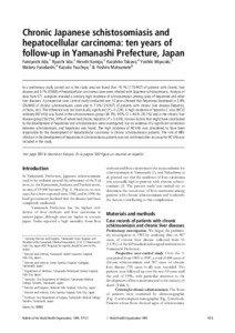 Chronic Japanese schistosomiasis and hepatocellular carcinoma: ten years of follow-up in Yamanashi Prefecture, Japan