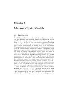 Chapter 5  Markov Chain Models